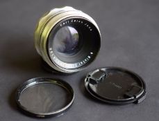 1950s Carl Zeiss Jena Biotar Red T Lens f/2 58mm