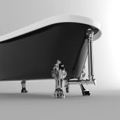 (MG1000) Traditional Chrome Exposed Freestanding Bath Tub Waste Plug Drain With Overflow. Craft...