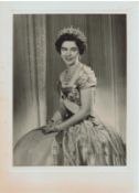 ROYALTY Queen Frederica of Greece signed framed portrait in a silver plated frame 10.5