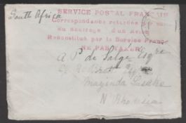 NORTHERN RHODESIA / CRASH MAIL 1936 from Scotland to Northern Rhodesia, the stamp washed off, handst