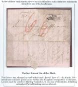 Denmark / German States - Lubeck 1855 Entire letter from Copenhagen charged 6 skilling, with scar...