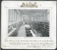 G.B. - T.P.Os / Warwickshire 1893 Christmas and New Year greetings card from the Birmingham Post ...