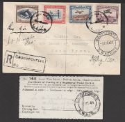 SOUTH WEST AFRICA 1931 (Aug 3) cover to L. Wyndham in Cape Town franked 1/4, carried by South West A