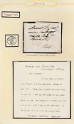 FRANCE PRISON MAIL 1848-52.Entire letters written by political prisoners held after the 1848 revo...