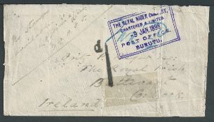 Niger Coast 1898 (Jan 9) Stampless cover (minor faults) to Ireland endorsed 