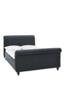 Boxed Item Bilbao Double Bed [Black] 110X151X235Cm rrp, £610.0
