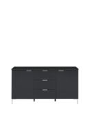 Boxed Item Adira 2 Doors 3 Drawers Sideboard [Black Gloss] 73X138X39Cm rrp, £310.0