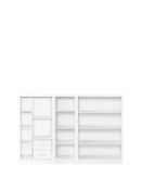 Boxed Item Metro 3 Piece Bookcase [White] 121X79X30Cm rrp, £226.0