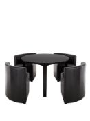 Boxed Item Hideaway Dining Set [Black/Black] 74X106X106Cm rrp, £634.0