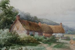 A.Coleman Country Landscape Watercolour c.1895