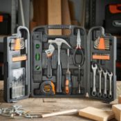 (GL106) 53pc Household Tool Set/Box/Kit for DIY - Includes Precision Screwdrivers, Claw Hammer,...