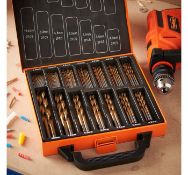 (GL100) 99pc Drill Bit Set Universal 99 piece Titanium Coated HSS Drill Bit Set - compatible w...
