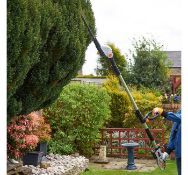 (GL50) 20V Max. Cordless Pole Hedge Trimmer 45cm dual-action laser cut blades operate a fast c...