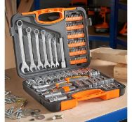 (GL60) 104pc Socket Set High quality tempered carbon steel with chrome vanadium on selected pa...