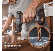 (GL99) E-Series 18V Cordless Drill Driver Drill up to 10mm (metal) & 20mm (wood) 30NM torqu...