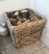 Very Large Square Form Log Basket