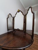 Walnut Framed Victorian Triple Dressing Mirror