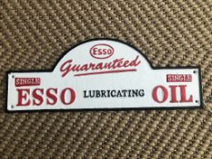 Cast Iron Esso Oil Domed Wall Plaque
