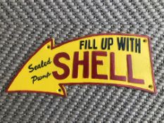 Cast Iron 'Fill Up With Shell' Arrow Wall Plaque