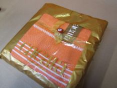 6x Turkish Bath Beach Towel with pocket. Orange. Cacala Peshtemal