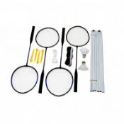 (RU28) 4 Player Badminton Set w/ Racket, Net, Shuttlecocks & Carry Bag The badminton set i...