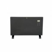 (RU19) 2000W Black Glass Free Standing Electric Panel Convector Heater Add some class and so...