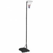 (RU34) Pro Spec Adjustable Netball Net Post - Black, 3.05m With 3 adjustable heights ou...