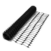(RU306) 1 x Heavy Duty Black Safety Barrier Mesh Fencing 1mtr x 50mtr One roll of heavy ...
