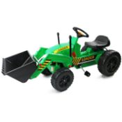 (RU302) Childrens Pedal Ride on Green Super Loader Tractor Our Childrens Pedal Ride on Green...