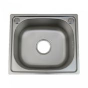 (SK203) Brushed Stainless Steel Top Mount Kitchen Bowl Sink w/ Plumbing The kitchen sink bow...