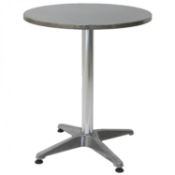 (SK134) 1.1m Aluminium Bistro Table Bar Pub Cafe Party Adjustable Height This elegant alumin...