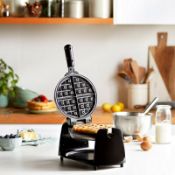 (AP214) Rotary Waffle Maker Non-Stick Plates Adjustable Temperature 1200W. ROTARY OPERATION ...
