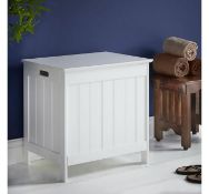 (OM76) Colonial Laundry Hamper Made from hard-wearing MDF Easy to clean with a water resistan...