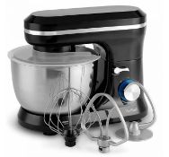 (OM63) 1000W Black Stand Mixer 8 speed settings, a pulse function and a stainless steel dough ...