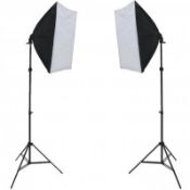 (SP506) 150W Studio Continuous Softbox Lighting Kit w/ Adjustable Stand The lighting kit i...