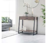 (TD65) Rustic Walnut Console Table Handy console table makes the perfect addition to your hall...