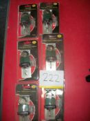 6 x Sterling Hasp, Staple & Padlock