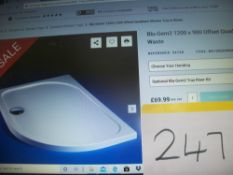 Blu-Gem 1200 x 900 Offset Quadrant Shower Tray & Waste