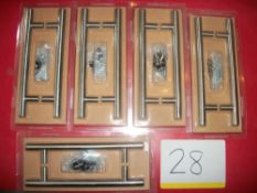5 Pairs x 2 Brushed Nickel Effect Rod Handles