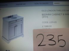Hudson Reed Old London Timeless Sand 800mm Cabinet & Marble Top (3th)