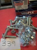 25 x Cup Square Hexagon Bolt & Nut