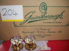 24 Pairs x Gainsborough Crystal Knob Set Imported from Australia RRP £45 per Set