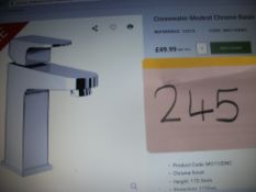 Crosswater Modest Chrome Basin Monobloc