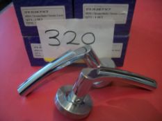 4 Pair x Lever on Round Rose Handles