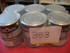6 x Crown 750ml Undercoat