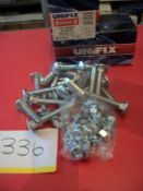 25 x Cup Square Hexagon Bolt & Nut