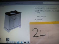Hudson Reed Old London Timeless Sand 800mm Cabinet & Marble Top (3th)