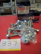 25 x Cup Square Hexagon Bolt & Nut