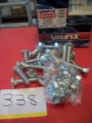25 x Cup Square Hexagon Bolt & Nut