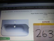 Roper Rhodes Version 750mm Wall Mounted Basin